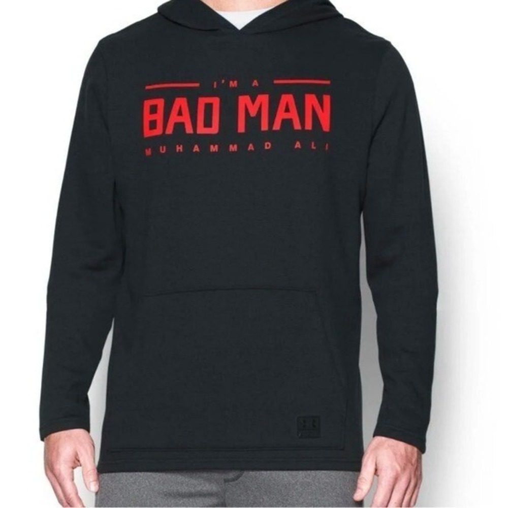 Under Armour X Muhammad Ali‎ "I'm a Bad Man"Black and Red Hoodie Size S